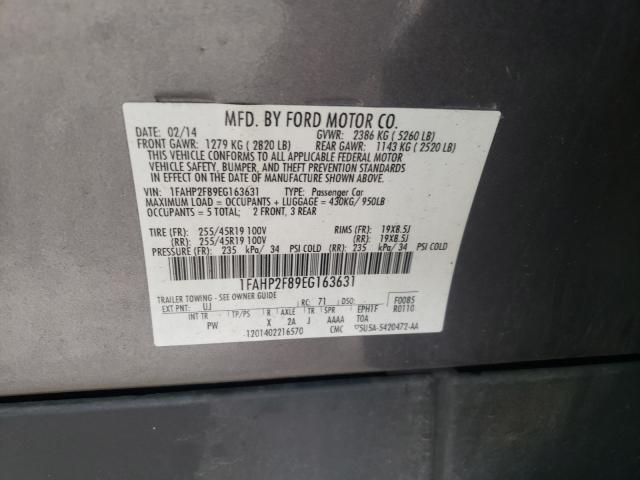 Photo 9 VIN: 1FAHP2F89EG163631 - FORD TAURUS LIM 