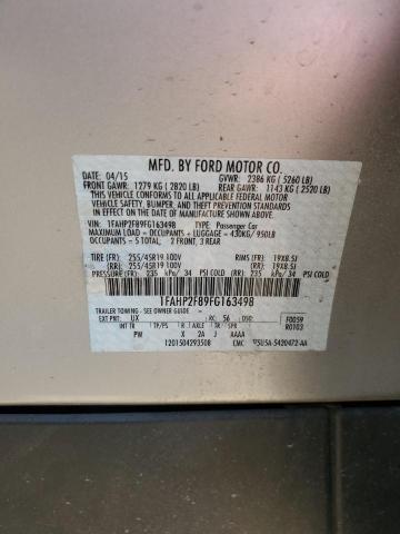 Photo 12 VIN: 1FAHP2F89FG163498 - FORD TAURUS LIM 