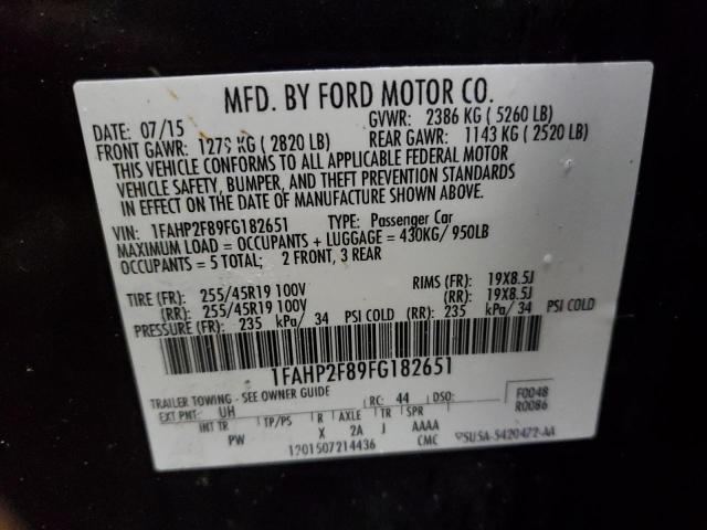 Photo 12 VIN: 1FAHP2F89FG182651 - FORD TAURUS 