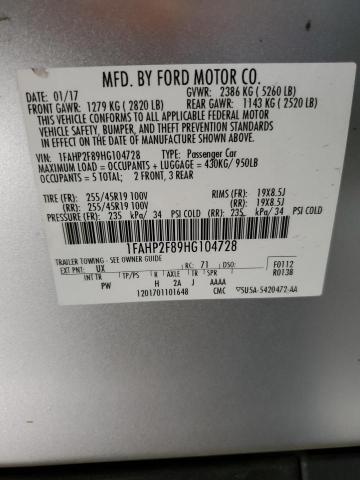 Photo 12 VIN: 1FAHP2F89HG104728 - FORD TAURUS LIM 