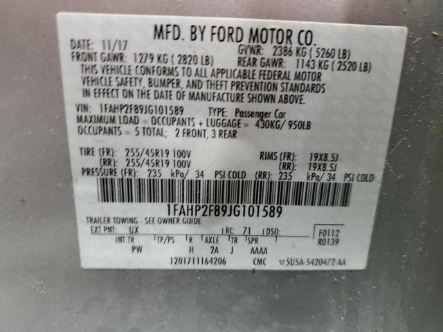 Photo 11 VIN: 1FAHP2F89JG101589 - FORD TAURUS LIM 