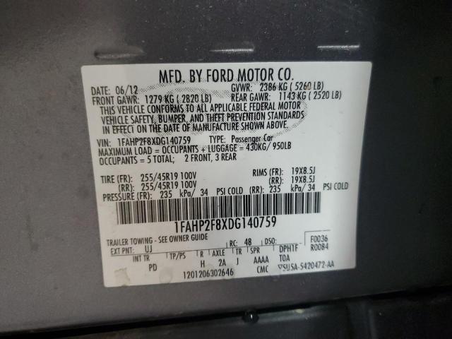 Photo 12 VIN: 1FAHP2F8XDG140759 - FORD TAURUS 