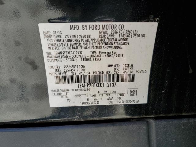 Photo 9 VIN: 1FAHP2F8XEG112137 - FORD TAURUS LIM 