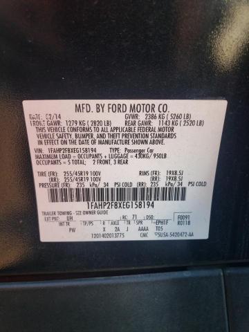 Photo 12 VIN: 1FAHP2F8XEG158194 - FORD TAURUS LIM 