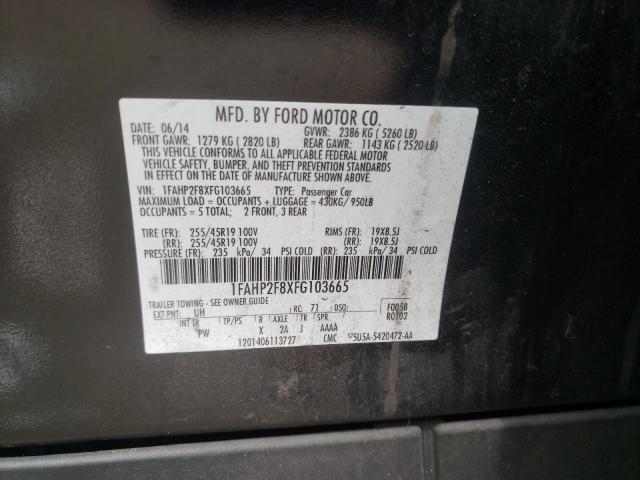 Photo 9 VIN: 1FAHP2F8XFG103665 - FORD TAURUS 