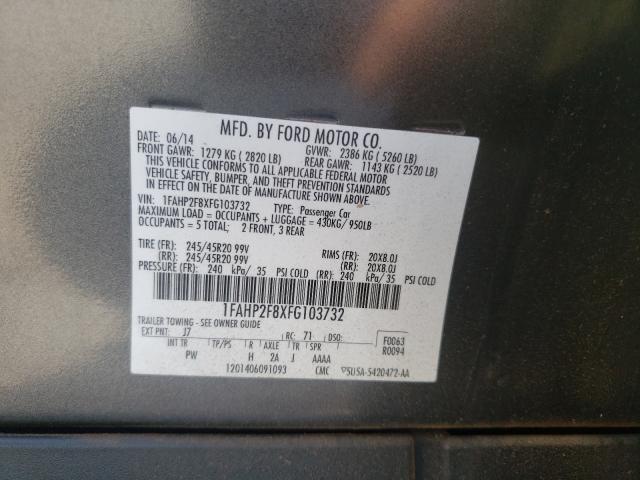 Photo 9 VIN: 1FAHP2F8XFG103732 - FORD TAURUS LIM 