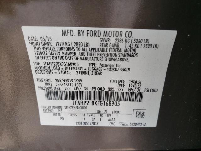 Photo 12 VIN: 1FAHP2F8XFG168905 - FORD TAURUS LIM 