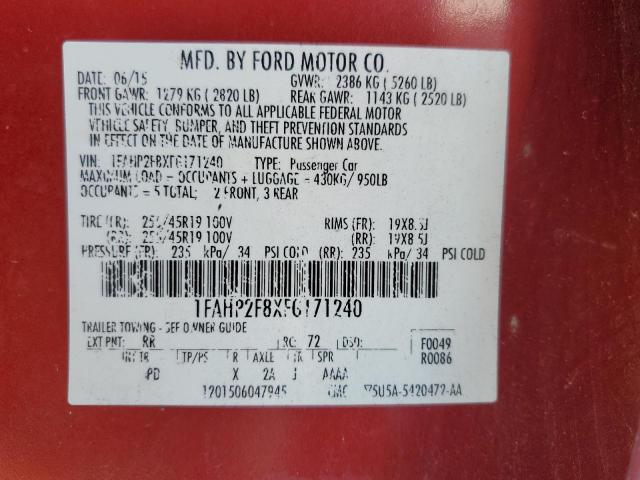 Photo 11 VIN: 1FAHP2F8XFG171240 - FORD TAURUS LIM 