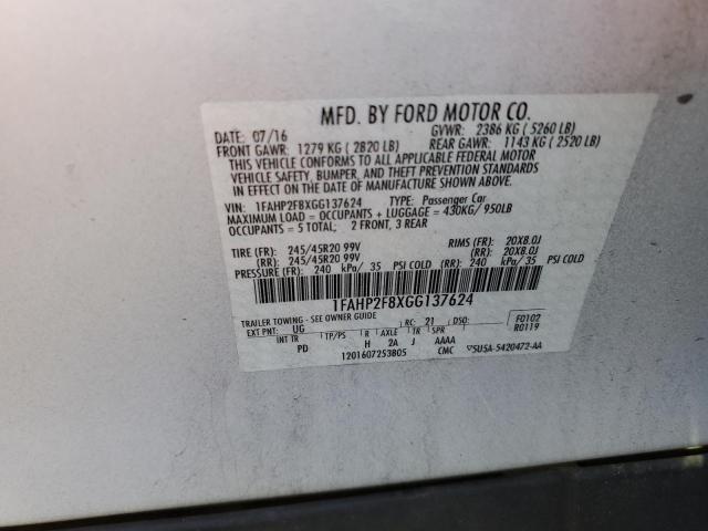 Photo 11 VIN: 1FAHP2F8XGG137624 - FORD TAURUS LIM 