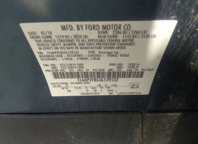 Photo 8 VIN: 1FAHP2F8XJG129532 - FORD TAURUS 