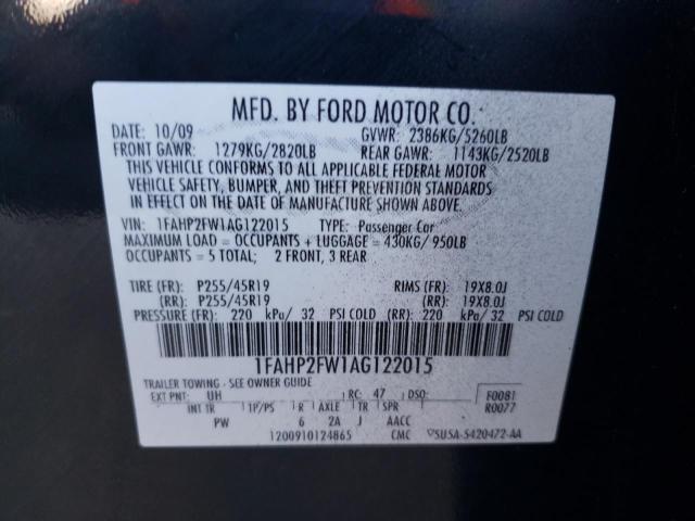 Photo 11 VIN: 1FAHP2FW1AG122015 - FORD TAURUS LIM 