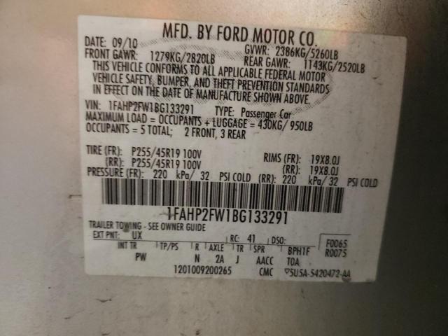 Photo 9 VIN: 1FAHP2FW1BG133291 - FORD TAURUS LIM 