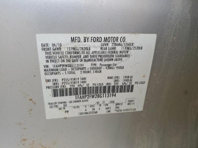 Photo 11 VIN: 1FAHP2FW2BG113194 - FORD TAURUS LIM 