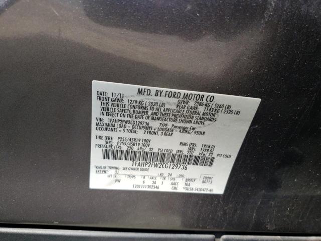 Photo 19 VIN: 1FAHP2FW2CG129736 - FORD TAURUS LIM 