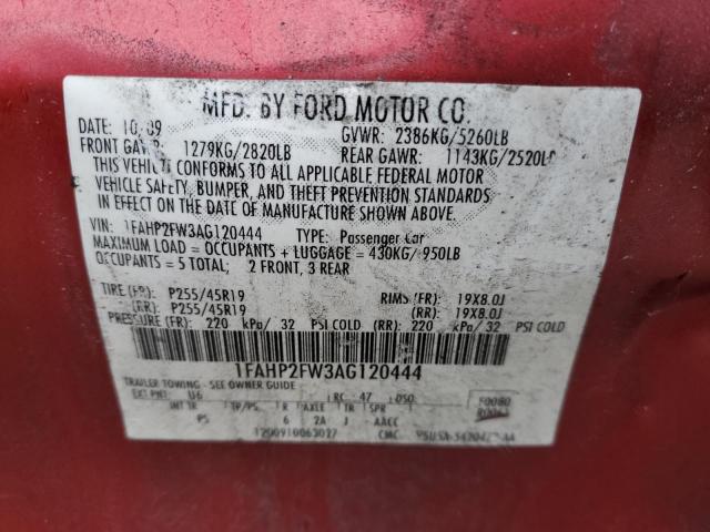 Photo 11 VIN: 1FAHP2FW3AG120444 - FORD TAURUS 