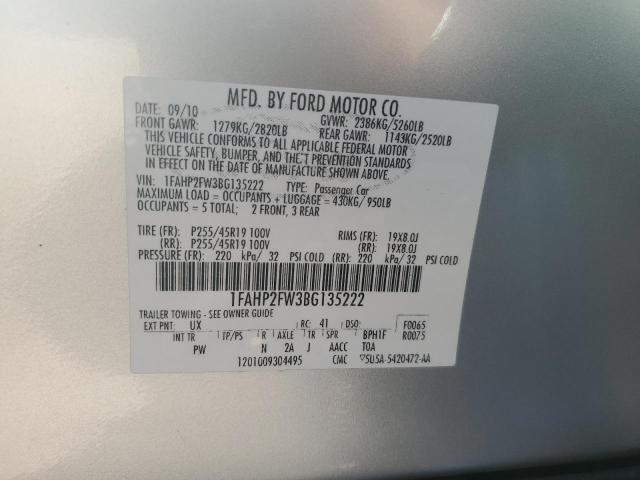 Photo 12 VIN: 1FAHP2FW3BG135222 - FORD TAURUS LIM 