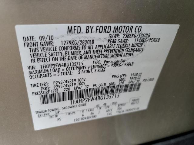 Photo 11 VIN: 1FAHP2FW4BG135715 - FORD TAURUS LIM 