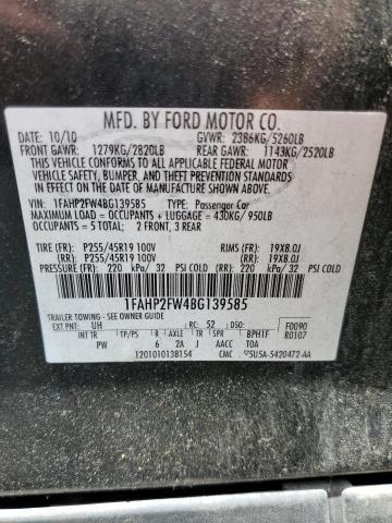 Photo 12 VIN: 1FAHP2FW4BG139585 - FORD TAURUS 