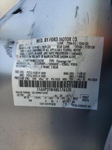 Photo 11 VIN: 1FAHP2FW4BG176538 - FORD TAURUS LIM 