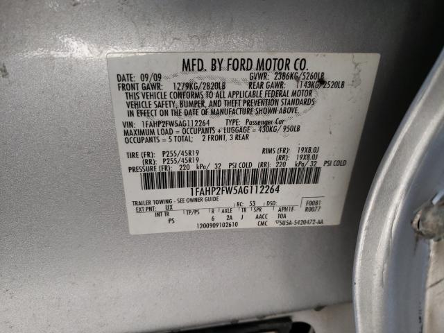 Photo 9 VIN: 1FAHP2FW5AG112264 - FORD TAURUS LIM 