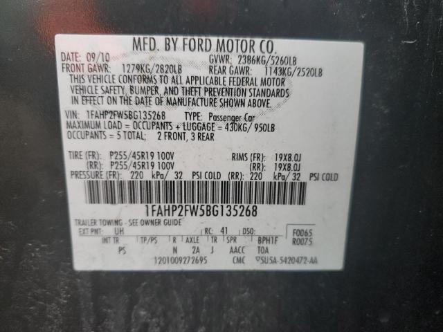 Photo 11 VIN: 1FAHP2FW5BG135268 - FORD TAURUS LIM 