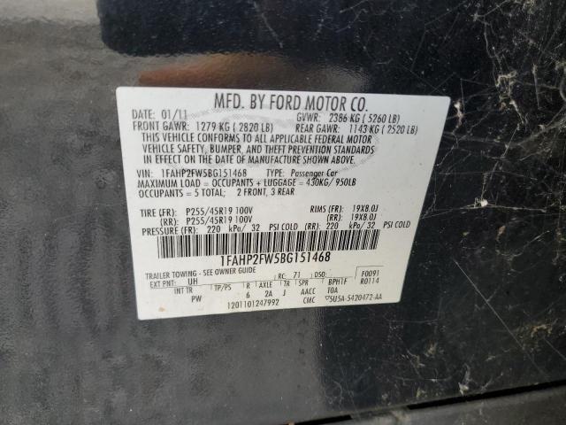 Photo 11 VIN: 1FAHP2FW5BG151468 - FORD TAURUS LIM 