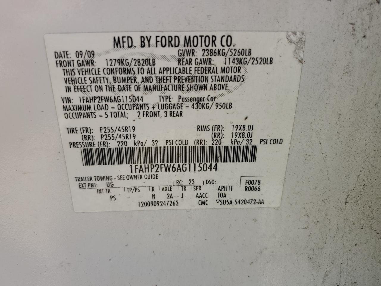 Photo 11 VIN: 1FAHP2FW6AG115044 - FORD TAURUS 