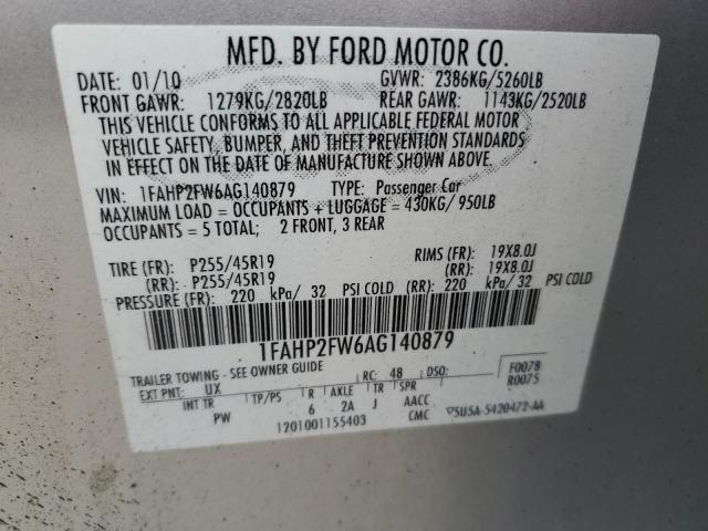 Photo 11 VIN: 1FAHP2FW6AG140879 - FORD TAURUS LIM 