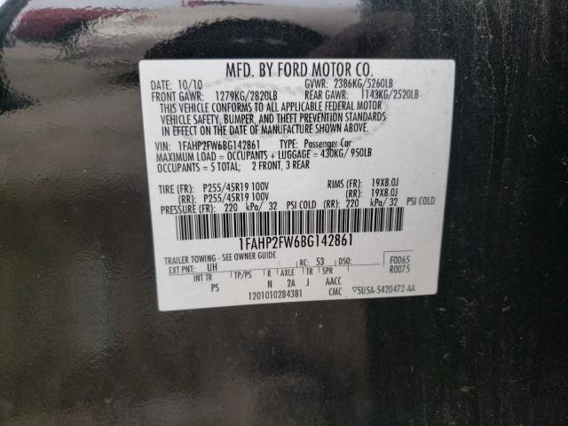 Photo 9 VIN: 1FAHP2FW6BG142861 - FORD TAURUS LIM 