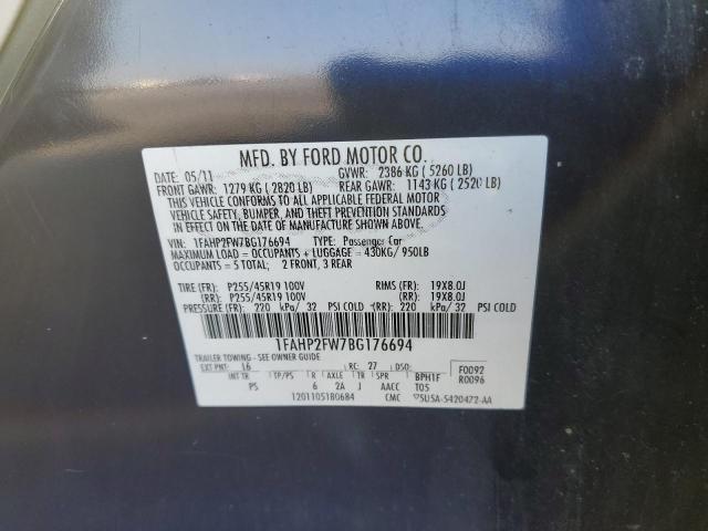 Photo 12 VIN: 1FAHP2FW7BG176694 - FORD TAURUS LIM 