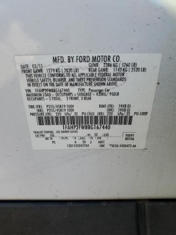 Photo 9 VIN: 1FAHP2FW8BG167440 - FORD TAURUS LIM 