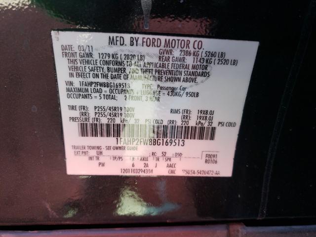 Photo 9 VIN: 1FAHP2FW8BG169513 - FORD TAURUS LIM 