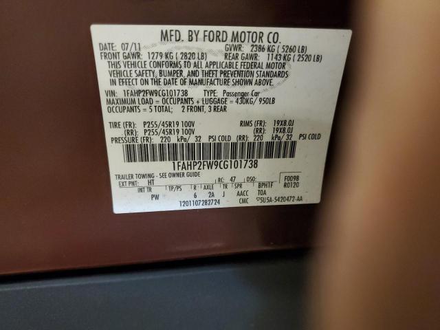 Photo 11 VIN: 1FAHP2FW9CG101738 - FORD TAURUS LIM 