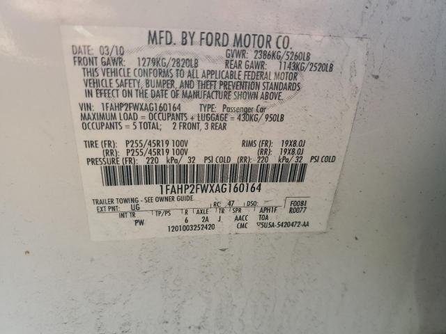 Photo 11 VIN: 1FAHP2FWXAG160164 - FORD TAURUS LIM 