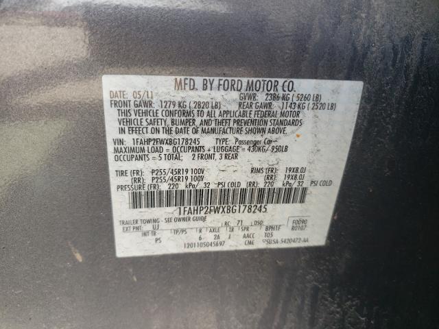 Photo 9 VIN: 1FAHP2FWXBG178245 - FORD TAURUS LIM 