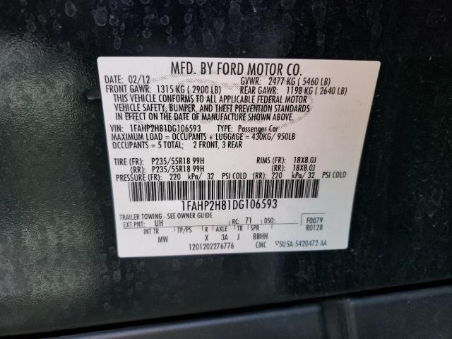 Photo 11 VIN: 1FAHP2H81DG106593 - FORD TAURUS SEL 