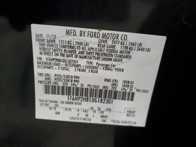 Photo 9 VIN: 1FAHP2H81DG182301 - FORD TAURUS SEL 