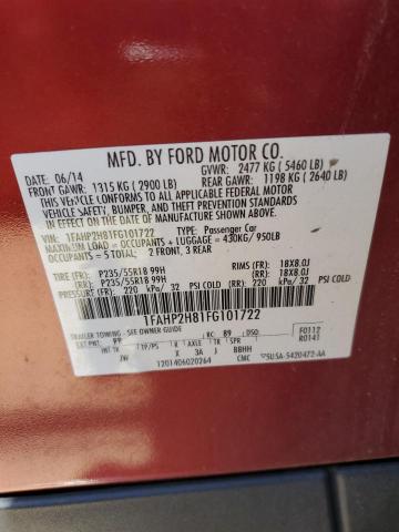 Photo 11 VIN: 1FAHP2H81FG101722 - FORD TAURUS SEL 