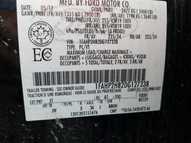 Photo 9 VIN: 1FAHP2H82DG127338 - FORD TAURUS SEL 