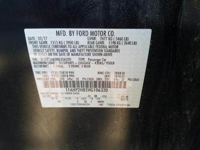 Photo 9 VIN: 1FAHP2H82HG106320 - FORD TAURUS 