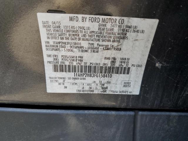 Photo 11 VIN: 1FAHP2H83FG158410 - FORD TAURUS SEL 