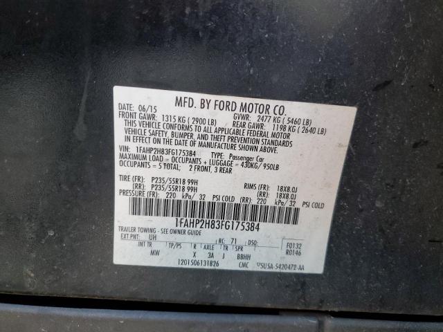 Photo 11 VIN: 1FAHP2H83FG175384 - FORD TAURUS 