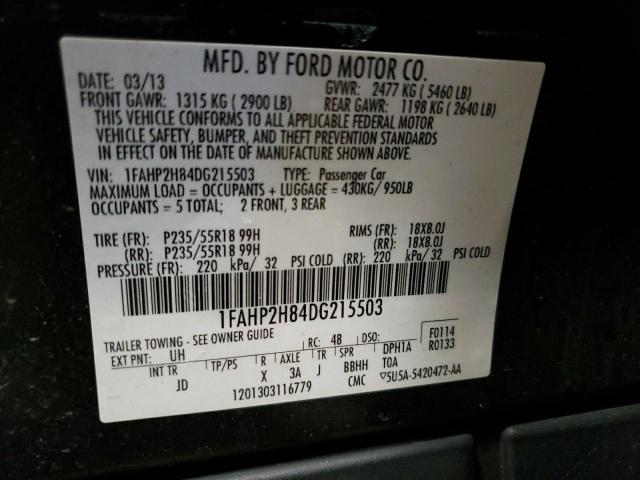 Photo 11 VIN: 1FAHP2H84DG215503 - FORD TAURUS SEL 