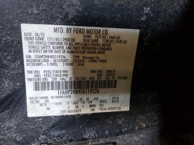 Photo 9 VIN: 1FAHP2H84EG119226 - FORD TAURUS SEL 