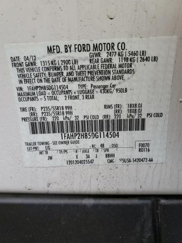 Photo 11 VIN: 1FAHP2H85DG114504 - FORD TAURUS SEL 