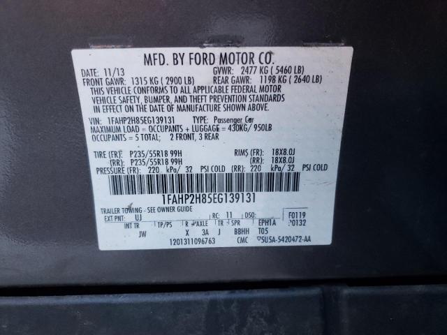 Photo 11 VIN: 1FAHP2H85EG139131 - FORD TAURUS SEL 