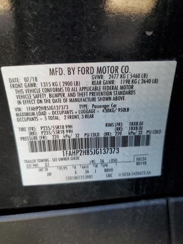 Photo 9 VIN: 1FAHP2H85JG137373 - FORD TAURUS SEL 