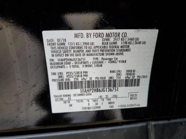 Photo 12 VIN: 1FAHP2H86JG136751 - FORD TAURUS 