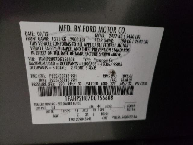 Photo 9 VIN: 1FAHP2H87DG156608 - FORD TAURUS SEL 