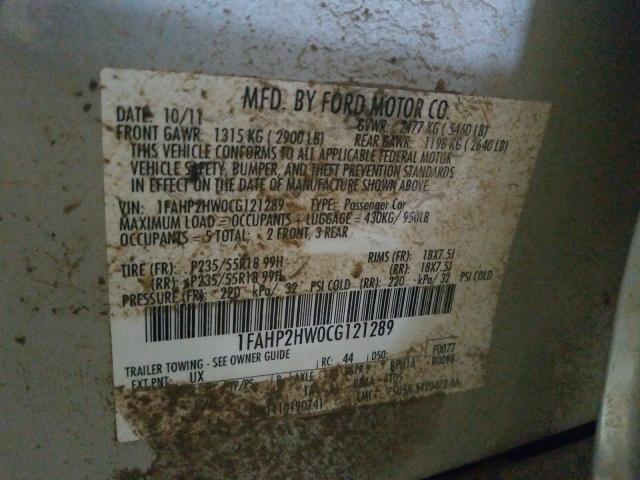 Photo 9 VIN: 1FAHP2HW0CG121289 - FORD TAURUS SEL 